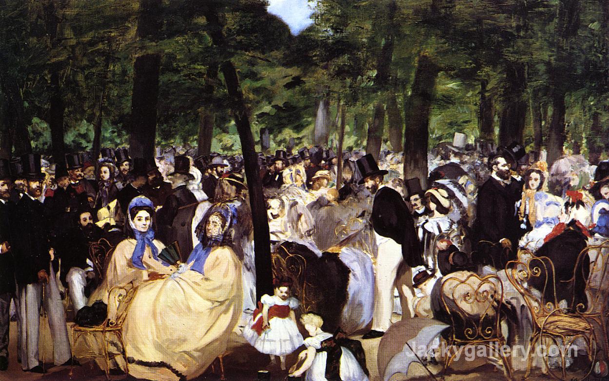 Music in the Tuileries Garden by Edouard Manet paintings reproduction